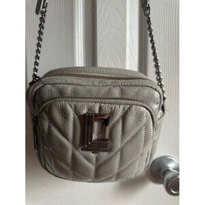 KARL LAGERFELD Bag Lafayette Crossbody - Smoke Gray Glazed Leather Bag